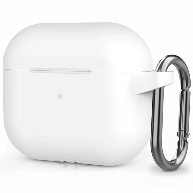 Чохол для навушників Upex для Apple AirPods Pro Silicone Case з карабіном White (UP77304)