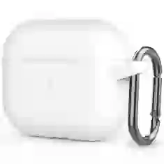Чохол для навушників Upex для Apple AirPods 3 Silicone Case з карабіном White (UP77404)