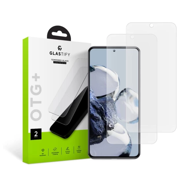 Защитное стекло Glastify OTG+ (2 PCS) для Xiaomi 12T | 12T Pro Clear (9490713929698)