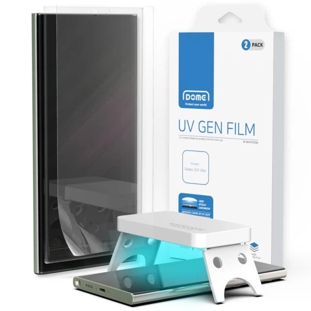 Защитная пленка c УФ-лампой Whitestone Dome UV Gen для Samsung Galaxy S23 Ultra Clear (8809365407736)