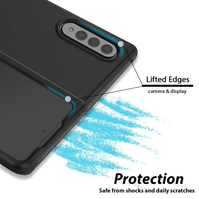 Чехол Whitestone Contrast для Samsung Galaxy Fold4 (F936) Matte Black (8809365407224)