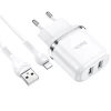 Мережевий зарядний пристрій HOCO N4 Aspiring Network 12W 2xUSB-A with USB-A to Lightning Cable White (6931474731029)