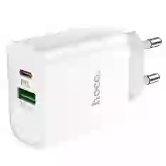 Мережевий зарядний пристрій HOCO C80A QC/PD 20W USB-C | USB-A White (6931474740519)