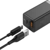 Мережевий зарядний пристрій Baseus GaN Mini QC 60W USB-C | USB-A with USB-C to USB-C Cable 1m Black (CCGAN-Q01)