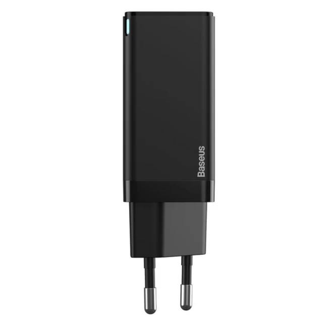 Мережевий зарядний пристрій Baseus GaN Mini QC 60W USB-C | USB-A with USB-C to USB-C Cable 1m Black (CCGAN-Q01)