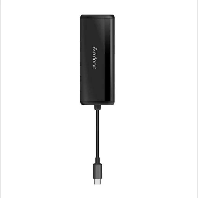 USB-хаб Adonit 7-in-1 Nest SD | Ethernet | USB-C | microSD | USB-A | HDMI Black (3183-17-07-A)