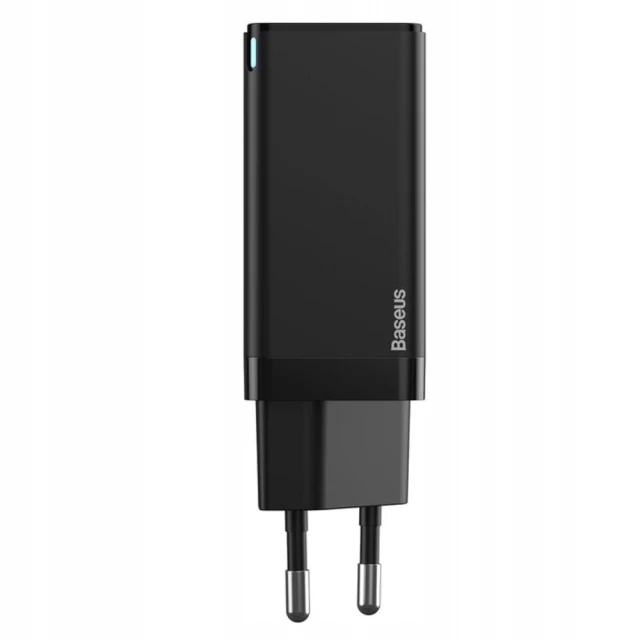 Сетевое зарядное устройство Baseus GaN Mini QC 60W 2xUSB-C with USB-C to USB-C Cable 1m Black (CCGAN-M01)