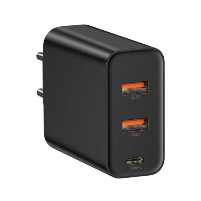 Сетевое зарядное устройство Baseus QC 60W USB-C | 2xUSB-A