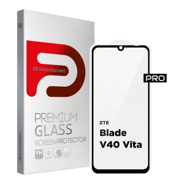 Защитное стекло ARM Pro для ZTE Blade V40 Vita Black (ARM63120)