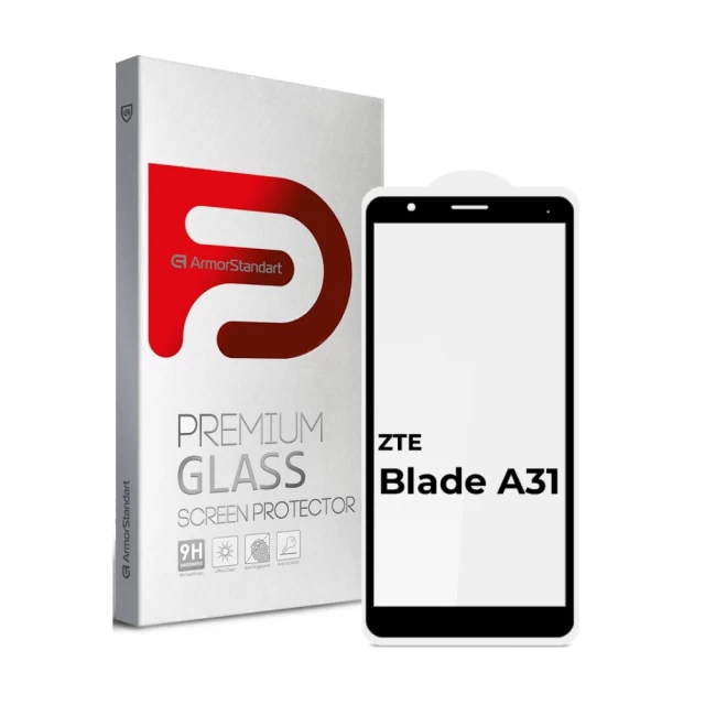 Защитное стекло ARM Full Glue для ZTE Blade A31 Black (ARM65504)