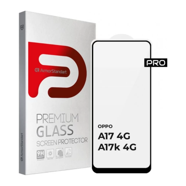 Защитное стекло ARM Pro для OPPO A17 4G | A17k 4G Black (ARM64843)