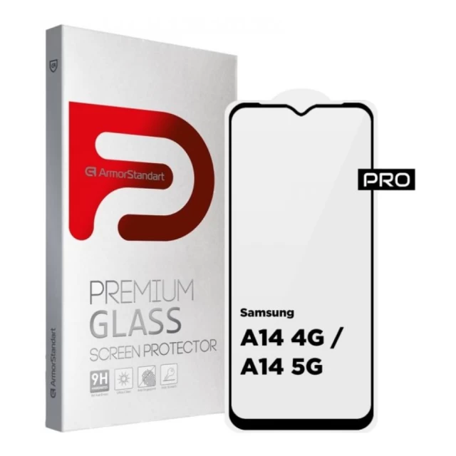 Защитное стекло ARM Pro для Samsung Galaxy A14 4G | A14 5G Black (ARM66206)