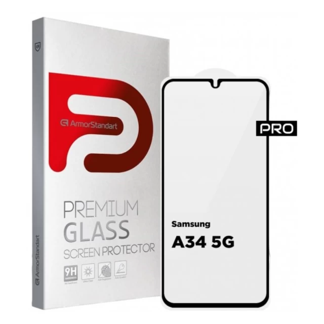 Защитное стекло ARM Pro для Samsung Galaxy A34 5G (A346) Black (ARM66207)