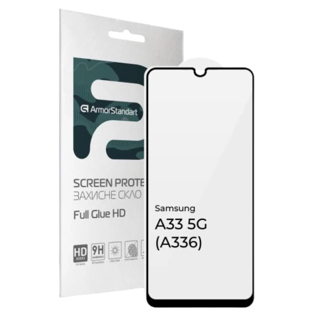 Захисне скло ARM Full Glue HD для Samsung Galaxy A33 5G (A336) Black (ARM66045)