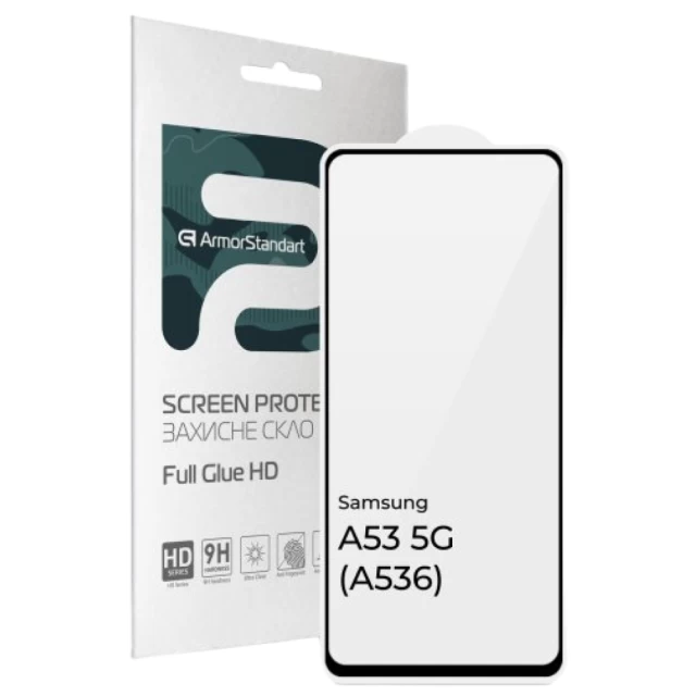 Защитное стекло ARM Full Glue HD для Samsung Galaxy A53 5G (A536) Black (ARM66046)