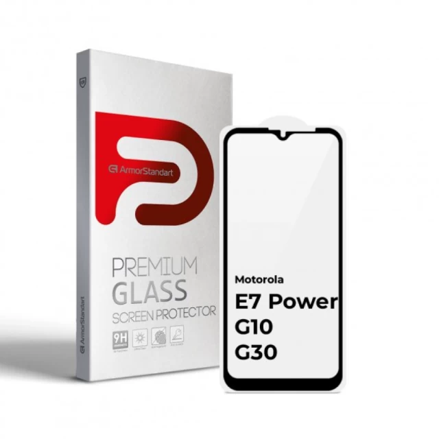 Защитное стекло ARM Full Glue для Motorola E7 Power | G10 | G30 Black (ARM65482)