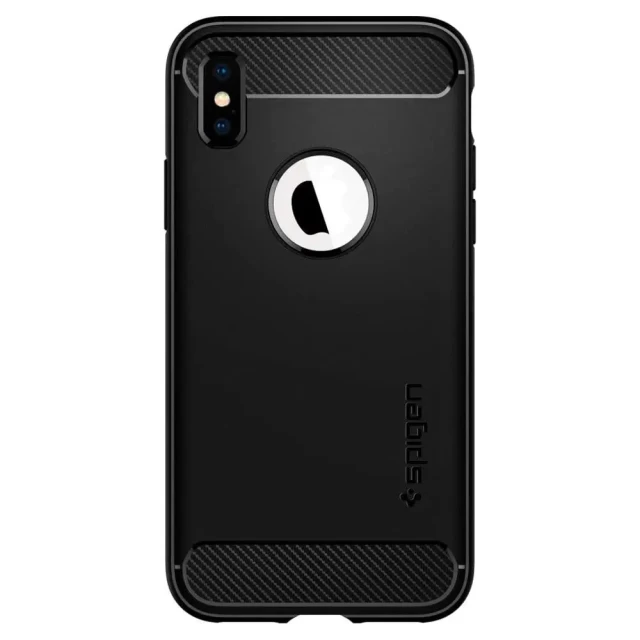 Чехол Spigen Rugged Armor для iPhone X Black (057CS22125)