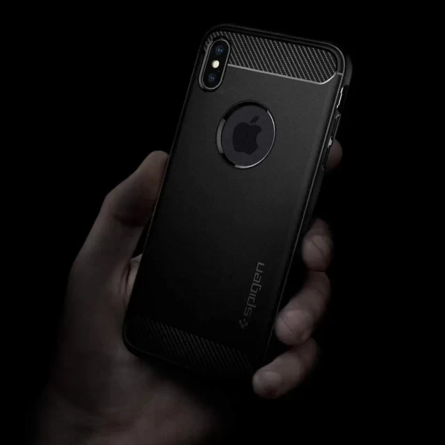 Чехол Spigen Rugged Armor для iPhone X Black (057CS22125)