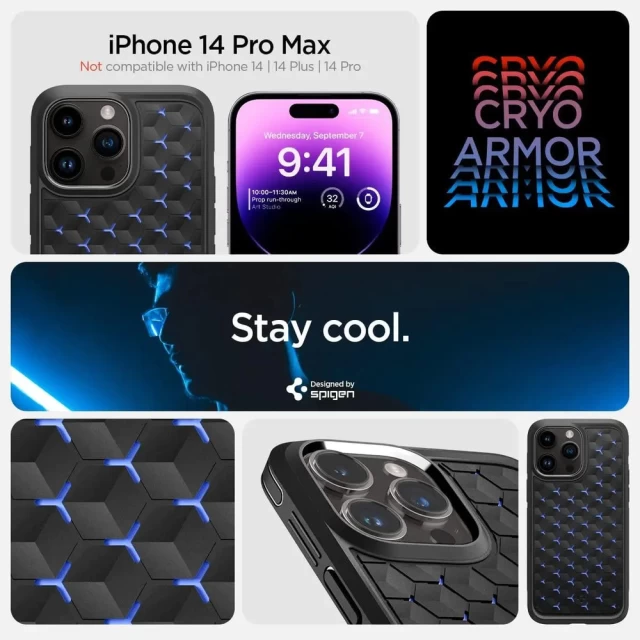 Чохол Spigen Cryo Armor для iPhone 14 Pro Max Matte Black (ACS04854)