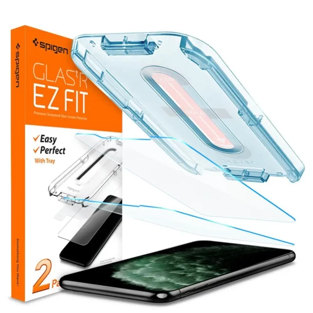 Защитное стекло Spigen Glas.tR EZ FIT (2 pack) для iPhone 11 Pro Max | XS Max Clear (065GL25359)