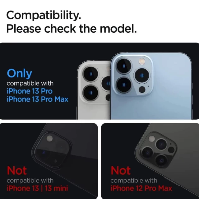 Захисне скло Spigen для камери iPhone 13 Pro | 13 Pro Max Optik Camera Lens (2 pack) Clear (AGL04104)