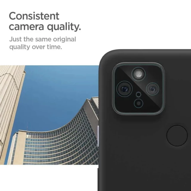 Захисне скло Spigen Optik Camera Lens (2 pack) для камери Google Pixel 4a 5G Black (AGL02125)