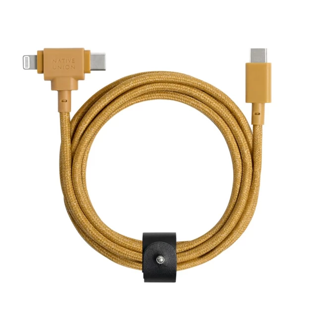 Кабель Native Union Belt Cable Universal USB-C to USB-C/Lightning 1.5 m Kraft (BELT-CCL-KFT-NP)
