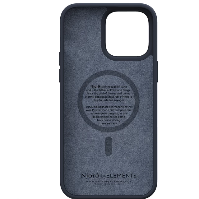Чохол Elements Njord Salmon Leather Case для iPhone 14 Pro Max Black with MagSafe (NA44SL00)