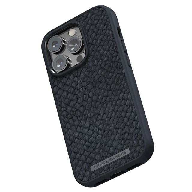 Чохол Elements Njord Salmon Leather Case для iPhone 14 Pro Black with MagSafe (NA43SL00)