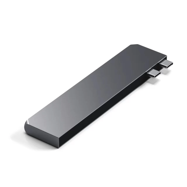 USB-хаб Satechi Aluminum Slim Adapter Pro Hub USB-C to 2xUSB-A/2xUSB-C/HDMI/SD/micro SD Space Gray (ST-HUCPHSM)