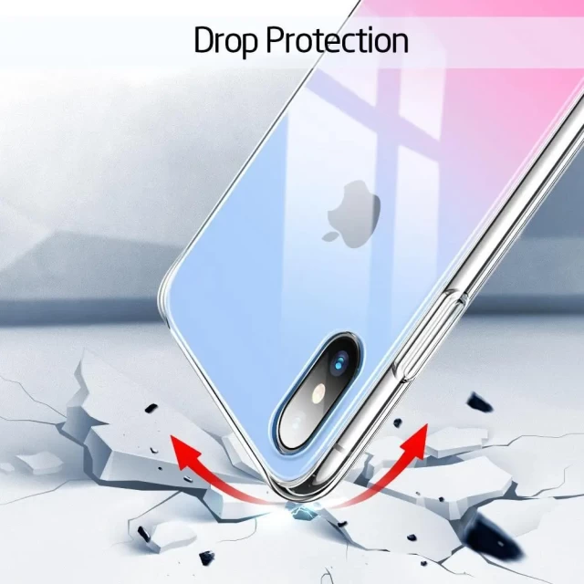 Чехол ESR Mimic Tempered Glass для iPhone XS Max Red/Blue (3C01186590402)