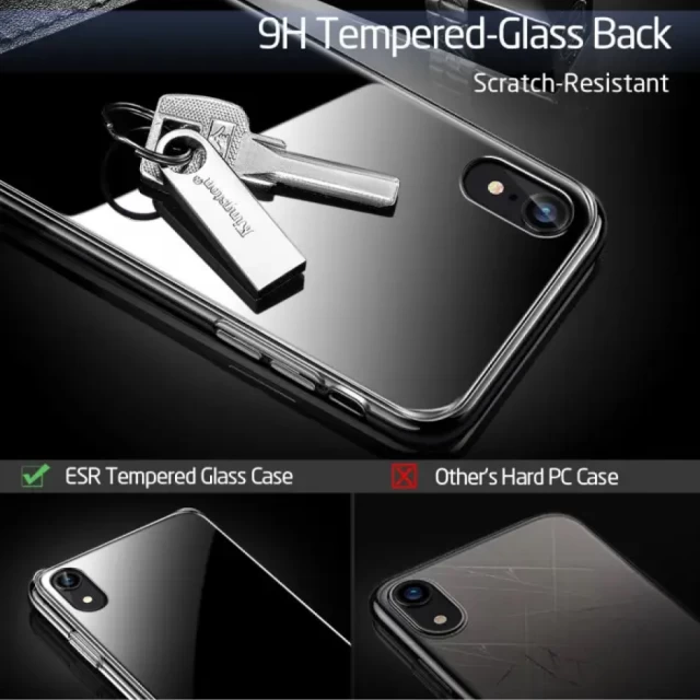 Чехол ESR Mimic Tempered Glass для iPhone XR Black (4894240071267)
