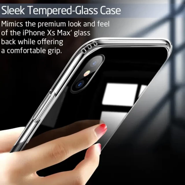 Чехол ESR Mimic Tempered Glass для iPhone XS Max Black (4894240071304)