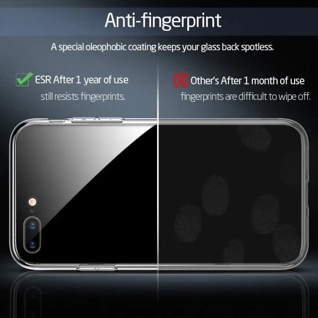 Чохол ESR Mimic Tempered Glass для iPhone 8 Plus | 7 Plus Black (4894240062739)