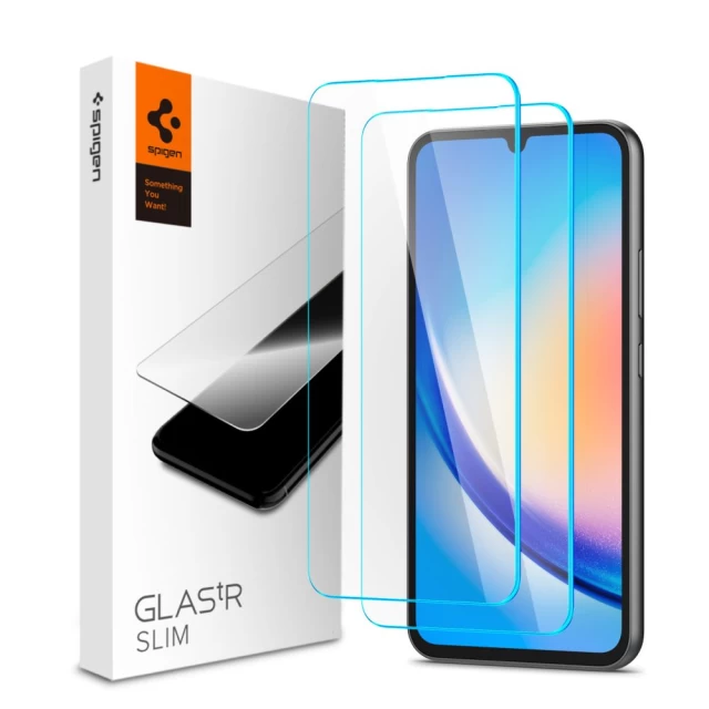 Защитное стекло Spigen Glas.TR Slim (2 PCS) для Samsung Galaxy A34 5G Clear (AGL05967)