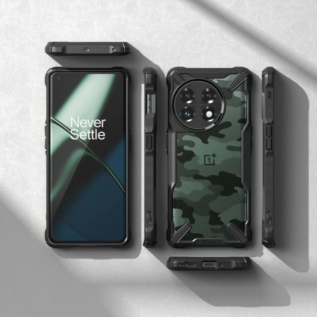 Чехол Ringke Fusion X для OnePlus 11 5G Camo Black (8809919304061)