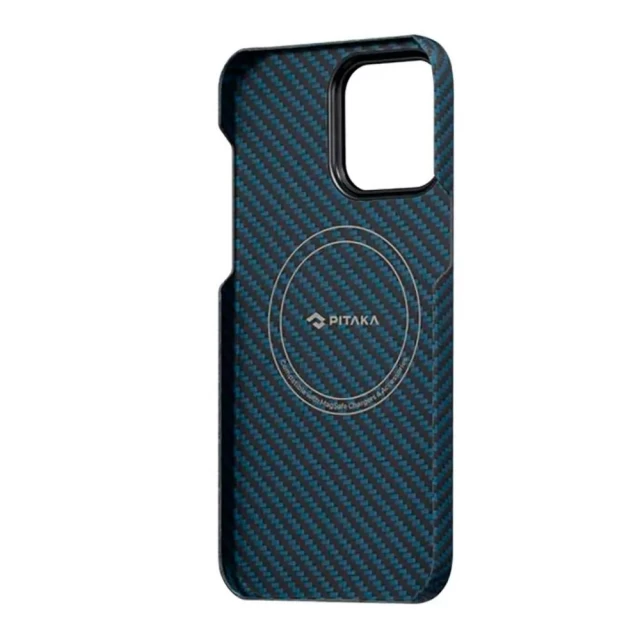 Чехол Pitaka MagEZ Case 3 Twill 1500D для iPhone 14 Pro Black Blue with MagSafe (KI1408P)