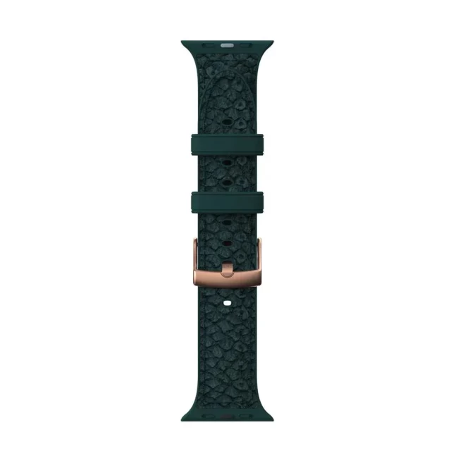 Ремешок Elements Njord Salmon Leather Strap для Apple Watch 49 | 45 | 44 | 42 mm Dark Green (SL14122)