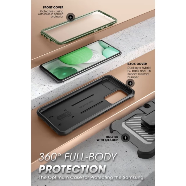 Чехол и защитное стекло Supcase Unicorn Beetle Pro для Samsung Galaxy A53 5G (A536) Guldan (843439118195)