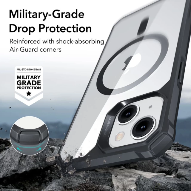 Чохол ESR Air Armor Halolock для iPhone 14 Plus Clear Black with MagSafe (4894240161692)