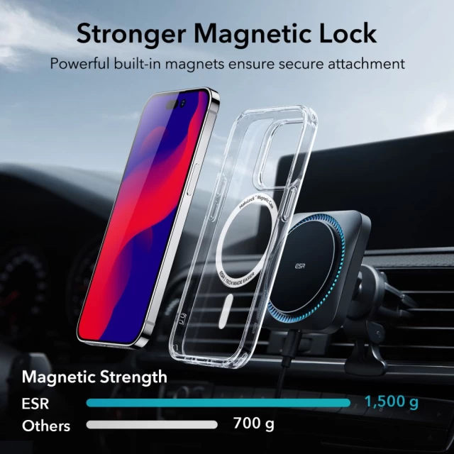 Чехол ESR Ch Halolock для iPhone 14 Pro Clear with MagSafe (4894240160763)