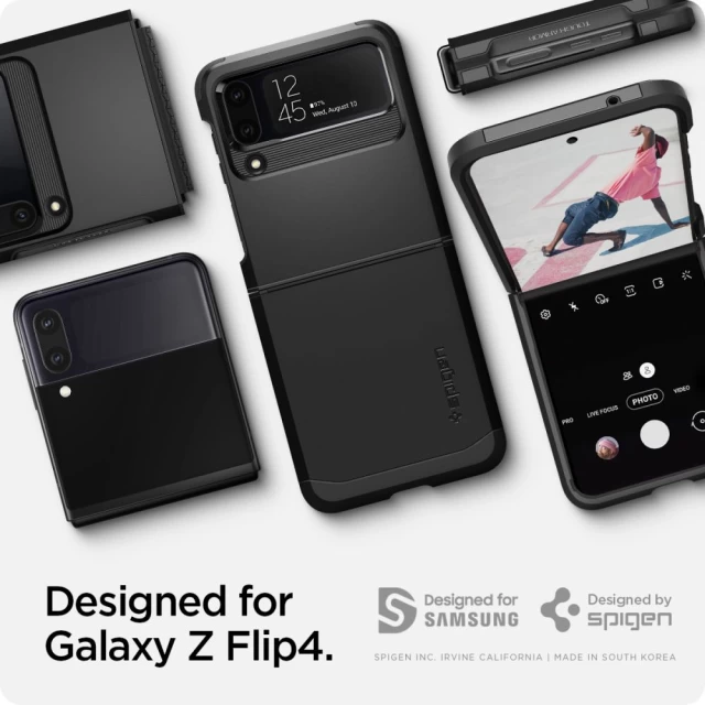 Чохол Spigen Tough Armor для Samsung Galaxy Flip4 (F721) Black (ACS05111)