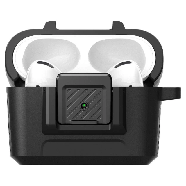 Чохол для навушників Spigen Lock Fit для AirPods Pro 1 Matte Black (ACS04755)