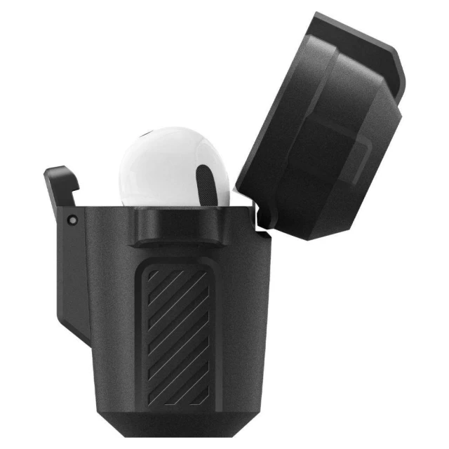 Чехол для наушников Spigen Lock Fit для AirPods Pro 1 Matte Black (ACS04755)