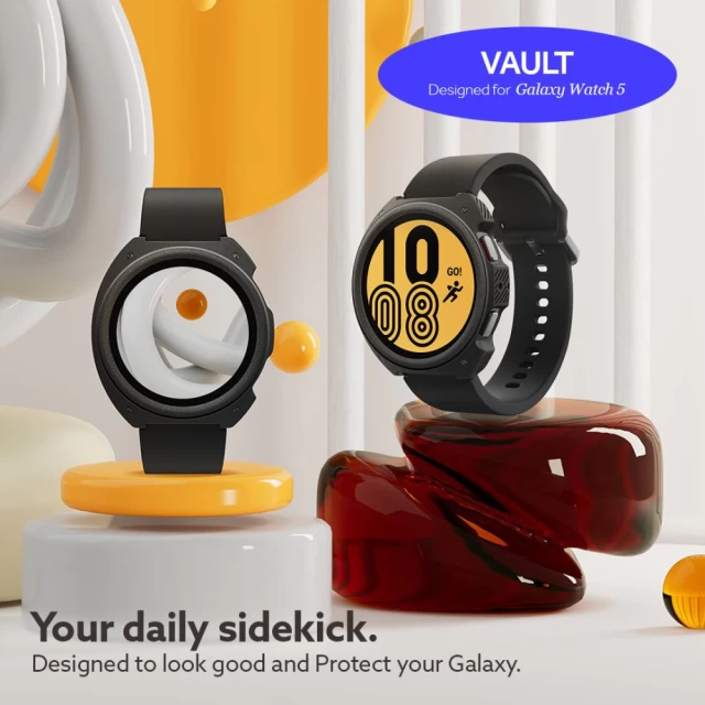 Чохол Spigen Caseology Vault для Samsung Galaxy Watch 4 | 5 44mm Matte Black (ACS05137)