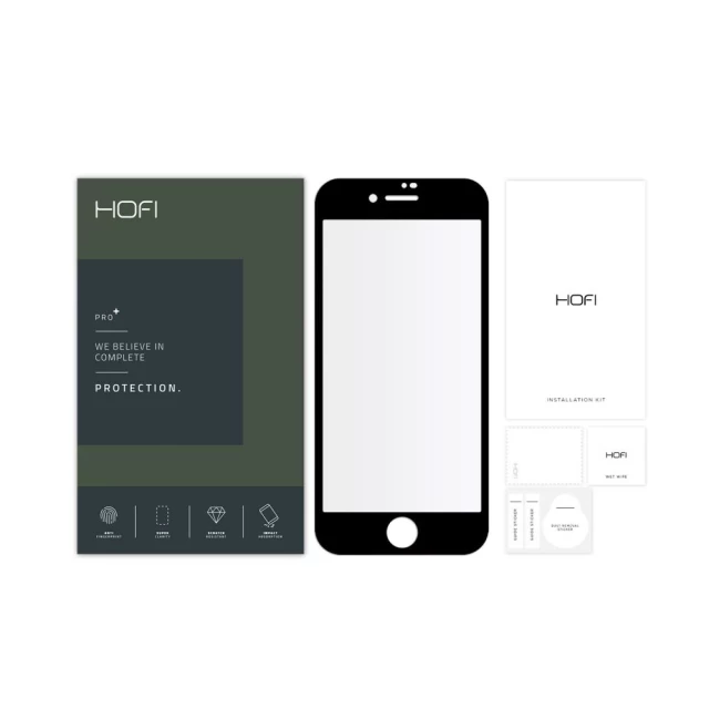 Защитное стекло Hofi Glass Pro+ для iPhone 8 | 7 | SE 2022/2020 Black (9589046920585)