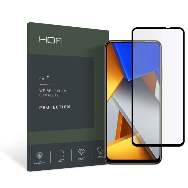 Защитное стекло Hofi Glass Pro+ для Xiaomi Poco M4 Pro 4G/LTE Black (9589046921391)