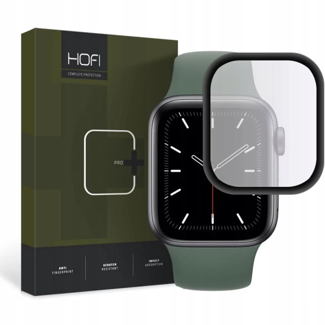 Захисне скло Hofi Hybrid Glass для Apple Watch 4 | 5 | 6 | SE 44mm Black (5906735416251)