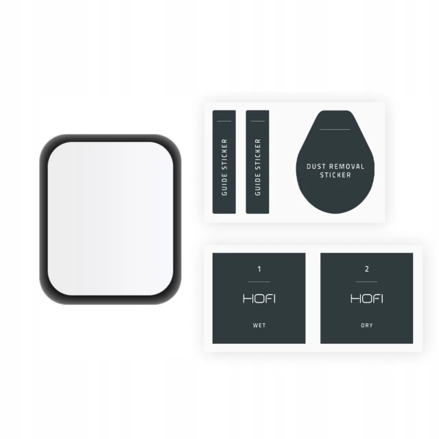 Захисне скло Hofi Hybrid Pro+ для Apple Watch 7 | 8 41mm Black (9589046918445)
