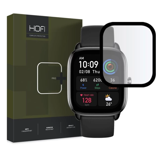 Защитное стекло Hofi Hybrid Pro+ для Amazfit GTS 4 mini Black (9490713927922)